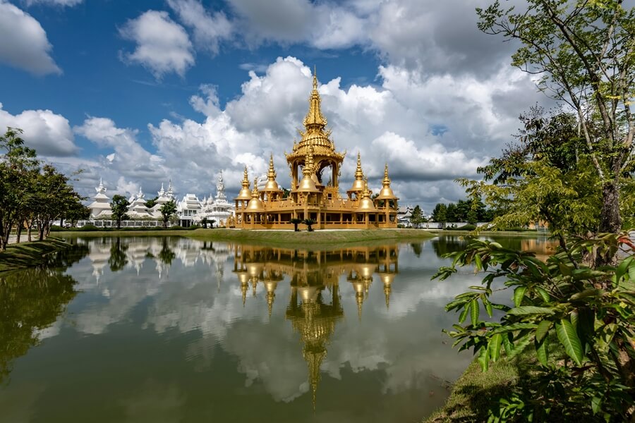 Gouden tempelobject in Chiang Rai