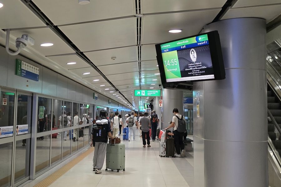 Hal bij de Airport Rail Link op luchthaven Suvarnabhumi